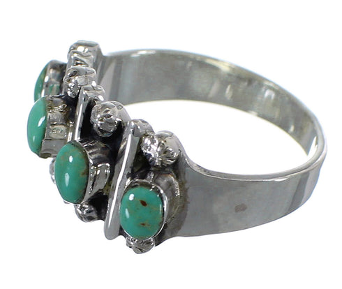 Turquoise Authentic Sterling Silver Ring Size 6-3/4 RX60612